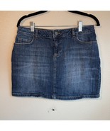 Women’s Fat Face Denim Mini Skirt Size 12 With Pockets Excellent Conditi... - $34.99