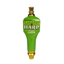 Harp Premium Lager Irish Imported Short Mini 7.5&quot; Beer Tap Handle Ceramic - £34.99 GBP