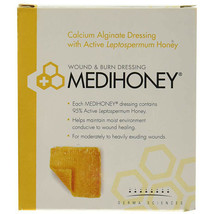 Medihoney Honey Calcium Alginate Dressing 5cm x 5cm x 10 - £41.87 GBP