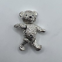 Vintage Silver Napier Jointed Teddy Bear Pin Articulated Teddy Bear Brooch - £13.73 GBP