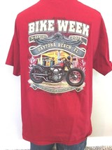 Daytona Beach Bike Week T Shirt Mens XL Red 2015 Florida Motorcycle Bike... - £6.95 GBP