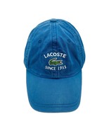 Lacoste Hat Cap Adjustable Strap Back Blue Crocodile Logo Preppy Mens - £17.02 GBP