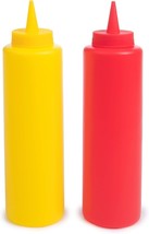 2-Pack Ketchup &amp; Mustard Squeeze Bottles – 14 oz BPA-Free Leak-Proof Dis... - $165.75 MXN