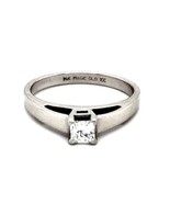1/3 ct Diamond Solitaire 14k White Gold Engagement Ring 3.3g Size 7 - £1,553.23 GBP