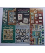 Vintage Cross Stitch Pattern books / booklets Lot of 6 Mini Country Samp... - $13.98