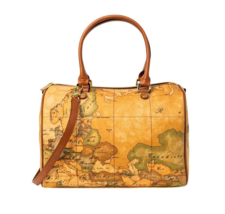 Alviero Martini Prima Classe Women Bag - Designer Beige Tote Elegant Large - $406.68 CAD