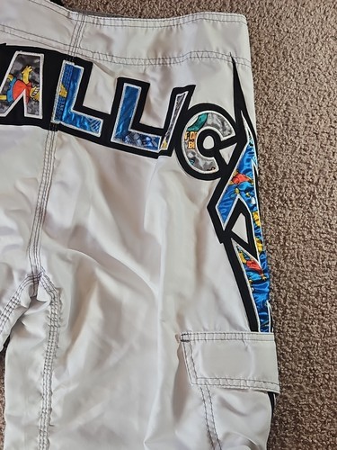 Metallica Billabong Bart Simpson/Simpsons Drawstring Board Shorts, Size 32 White Item image 4