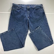 Wrangler Jeans Mens 42 x 30 Blue Pants Denim Workwear Relaxed Cowboy Western B7 - £23.72 GBP