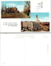 Japan Kanagawa Prefecture Yokohama New Grand Hotel Custom House Vintage Postcard - £7.51 GBP