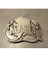 Vintage 1984 Siskiyou Alaska The Great Land Belt Buckle 3 1/4&quot; x 2 1/4&quot; - $12.59