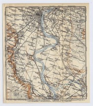 1911 Antique Map Of Vicinity Of Köln Koln Cologne Bonn Germany - £16.22 GBP