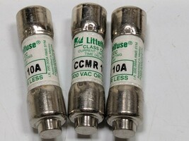 Lot of 3  LITTELFUSE CCMR-10 FUSE 10A 600V CLASS CC CURRENT LIMITING TIM... - $14.84