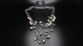 NWT New Multistrand BANANA REPUBLIC Silver Stone Necklace 19&quot; - $14.85