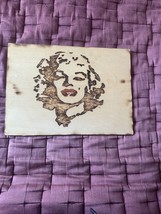 Handmade Marilyn Monroe Wood Burning, Unsigned 13x9 - £56.77 GBP