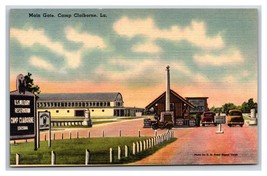 Main Gate Camp Claiborne Louisiana LA UNP Linen Postcard R25 - $5.31