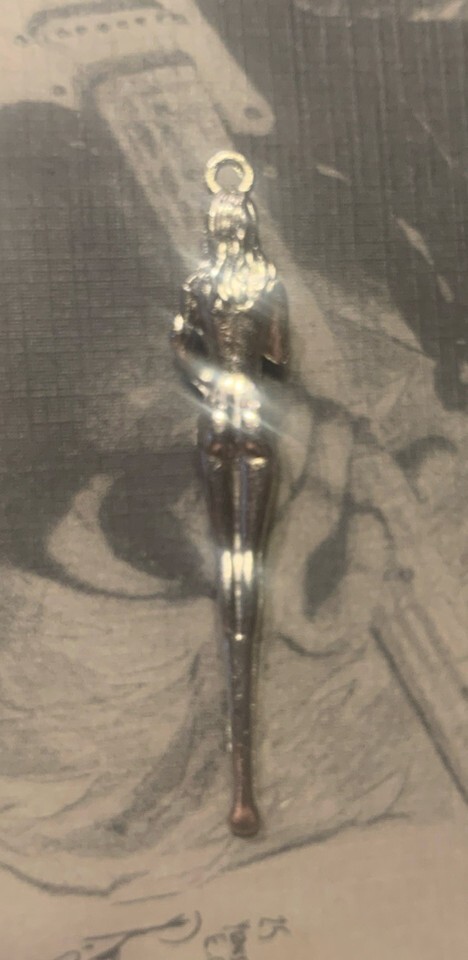 Mini Spoon Figural Nude Woman Detailed Silver Ear Wax Spoon 3” X .5” READ Item image 12