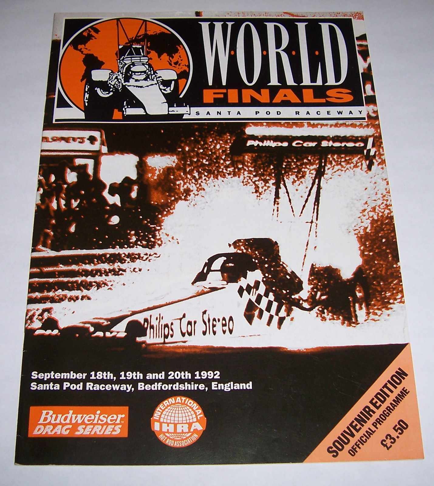 1992 European World Finals Drag Racing Program w/Entry List & Ticket Stubs - $24.99