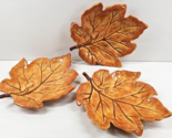 3 Tabletops Unlimited Fall Harvest Leaf Plates Set Decorative Autumn Dis... - $46.40