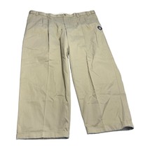 George Premium Chino Pants Men's 46 X 30 Khaki 100% Cotton Pleated Front Pockets - $24.18