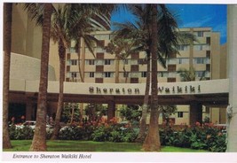 Postcard Entrance To Sheraton Waikiki Hotel Hawaii  - $3.95