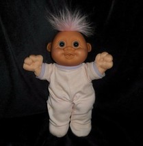 12&quot; Vintage Russ Berrie Troll Kids Pink Pajamas Stuffed Animal Plush Toy Doll - £18.96 GBP