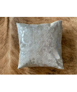 Silver Acid Washed Pillow Cover Size: Square 16&quot; x 16&quot; Grey/Silver Pillo... - £65.25 GBP