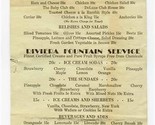 Riviera Menu 1930s Garnished Sandwiches &amp; Fountain Service Chicago Illin... - £14.12 GBP