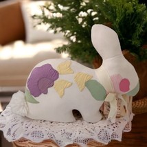 Easter Bunny Rabbit Hand Quilted Pillow Country Quilt Creations Susan Wyssman  - £27.61 GBP