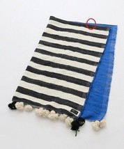 DARKROOM Blanket Berber Wool Striped Wool Multicolor Size 96&quot; X 63&quot; ISDR011 - £339.91 GBP