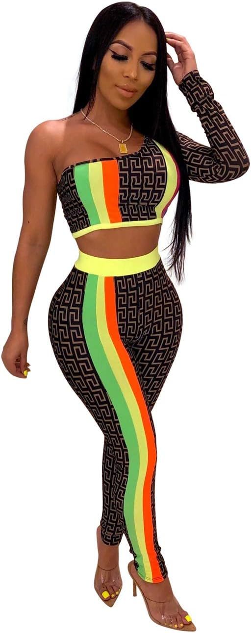 Primary image for 2 PCS Printed Crop Tops and Sexy Pants Set