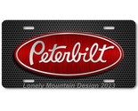 Peterbilt Inspired Art Red on Grill FLAT Aluminum Novelty Auto License T... - $17.99