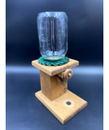 VTG Dispenser Bulls Country Crafts Wooden Glass Handmade Candy Nut Machine - $32.24 CAD