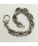 Judith Ripka Bracelet 925 Sterling Silver CZ Cubic Zirconia Heart Link C... - $150.00