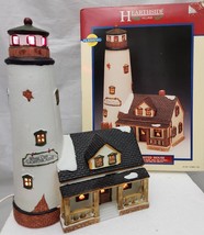 VTG 1997 Lemax Christmas Village White Cliff Lighthouse Blinking Light BOX Works - £17.40 GBP