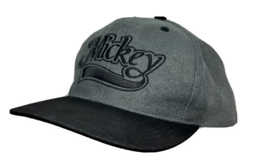 Primary image for Vintage Mickey Mouse Hat Cap Snap Back Gray and Black Walt Disney Goofys Mens