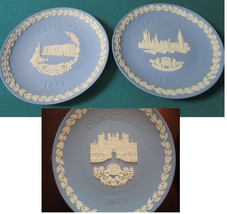 Wedgwood Blue Jasperware Plate Christmas 1974, 1976 And 1979 -NO Box - £46.51 GBP
