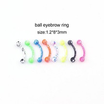 2/5/10Pcs Mix Eyebrow Piercing Set Curved Barbell Earring Rook Piercing Bulk Ton - £11.30 GBP