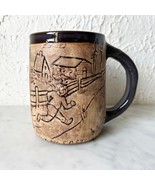 Vintage NA Eastman Pottery Mug Jogger Runner Sports Handmade Clay Signed... - $22.61 CAD