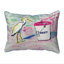 Betsy Drake Hungry Egret Extra Large Zippered Pillow 20x24 - £62.94 GBP