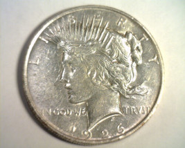1926-D PEACE SILVER DOLLAR ABOUT UNCIRCULATED AU NICE ORIGINAL COIN BOBS... - $94.00