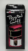 Scunci Ponytail Cuff Set - 2 Pieces (Black and Silver) - $10.88