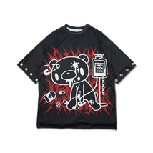 Gloomy Bear T-shirt Dark Black Red Japan Harajuku Kawaii Punk - £44.07 GBP