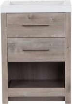 Vanity Measures 24.5&quot; W X 18.75&quot; D X 34.38&quot; H And Is Made Of White-Washed Oak By - £444.96 GBP