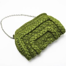 Bohemian Paper Rope Woven Straw Bag Women Shoulder Bag Designer Chain Knitting S - £46.70 GBP