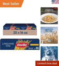 Linguine Fini Pasta, 16 oz. Box Pack of 20 - Non-GMO Pasta Made with Dur... - $67.96