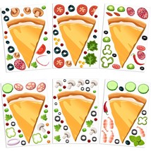 24 Sheets Make Your Own Pizza Stickers, Mix And Match Pizza Decals Diy Pizza Cli - £11.95 GBP