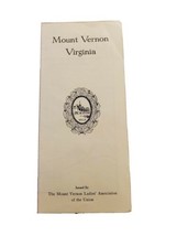 Vintage Mount Vernon Virginia layout map brochure Ladies&#39; Association 1965 EUC - $5.44