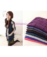 Japan Open Pocket Halter Drapery Tunic Vest! Royal Blue - $161.07 MXN