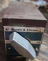 Vintage Brown &amp; Sharpe Rectangular Magnetic Block Chuck Machinist Tool - $399.89