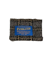 Pendleton Wool Wallet Business Card Holder Gray Tan Plaid 4&quot; X 2.75&quot;  - £17.02 GBP